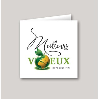 CARTE DE VŒUX NOTRE PLANÈTE, Français, Anglais