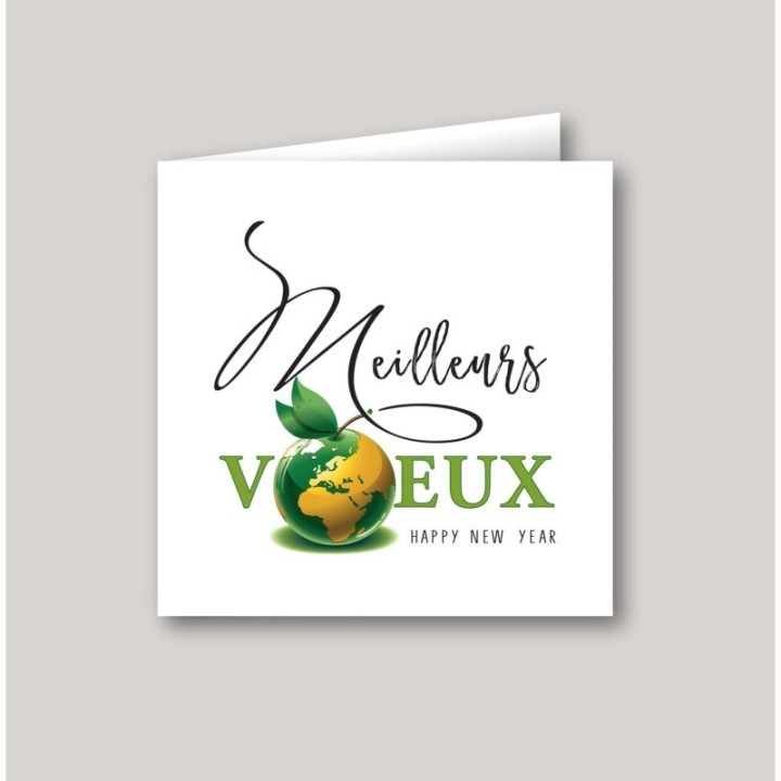 CARTE DE VŒUX NOTRE PLANÈTE, Français, Anglais