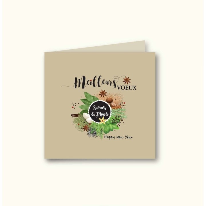 CARTE MEILLEURS  VŒUX épices du monde