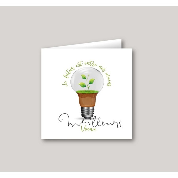 CARTE MEILLEURS VŒUX LE FUTUR EST ENTRE VOS MAINS