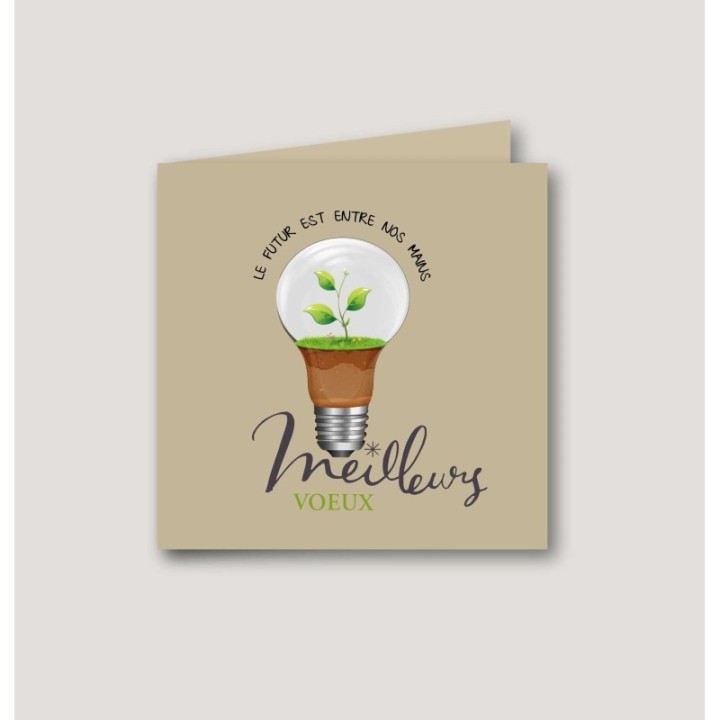 CARTE BONNE ANNÉE LE FUTUR EST ENTRE VOS MAINS