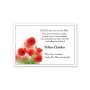 carte remerciements condoléances, fleurs  coquelicots rouges