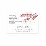 carte condoléances suite décès, jolies  fleurs de cerisiers.