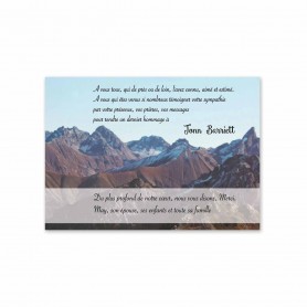 Carte condoléances, la montagne, massif  du Mont-Blanc