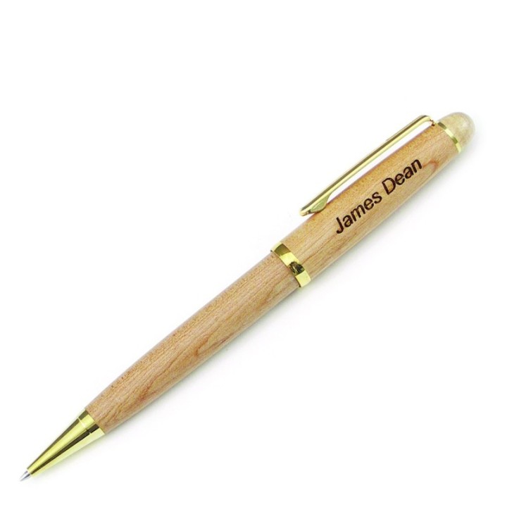 Stylo bille en bois de hêtre cadeau écolo. économique gravé