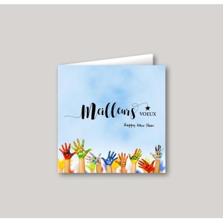 CARTE meilleurs vœux  entreprise les petites mains d'artistes