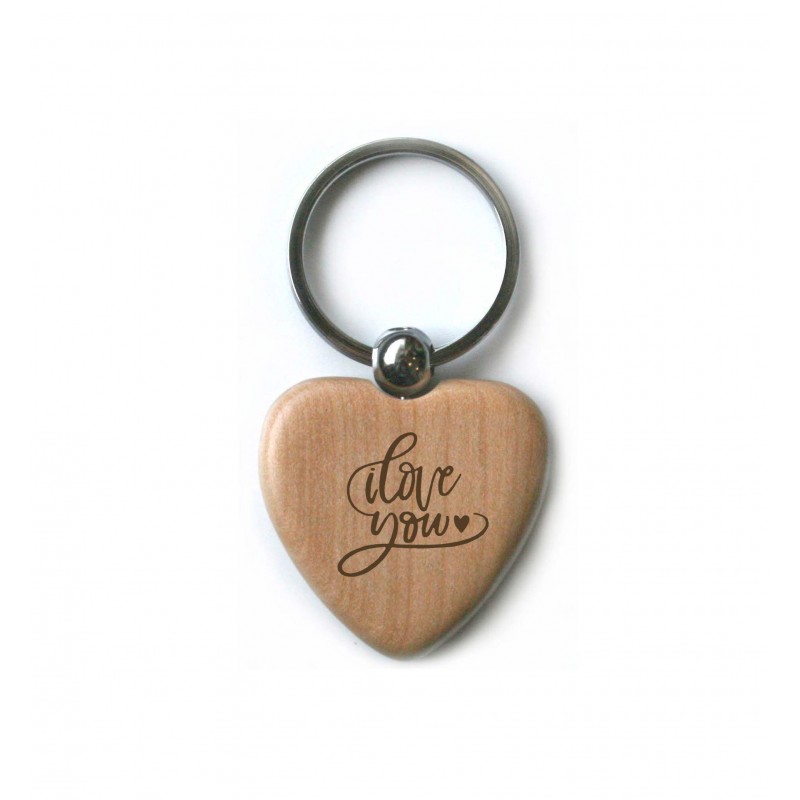 Porte-clés bois durable So much love voor jou - Cadeau durable - Cadeau pour  homme /