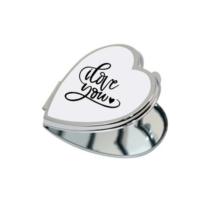 MIROIR DE POCHE, cadeau Ilove you, Maman, Je t’aime amour, st valentin, fêtes des mères,