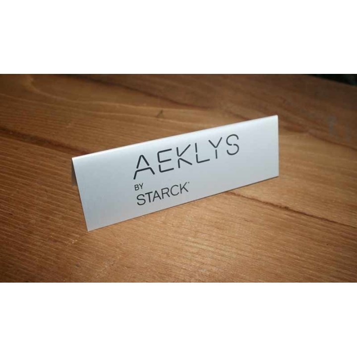 CHEVALET BUREAU  PORTE NOM EN ALUMINIUM ARGENTE  PERSONNALISE