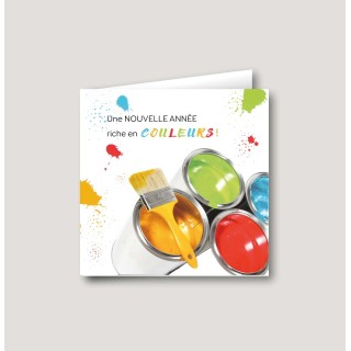 CARTE de VŒUX entreprise
de peinture de rénovation 
de décoration