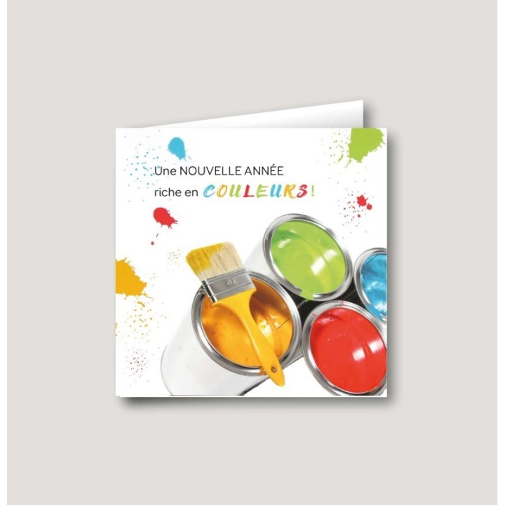 CARTE de VŒUX entreprise
de peinture de rénovation 
de décoration