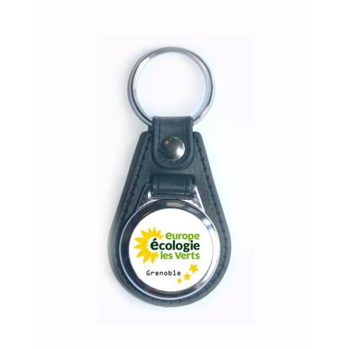 PORTE CLÉ SIMILI ET MÉTAL personnalise COULEUR A grenoble pour écologie des verts