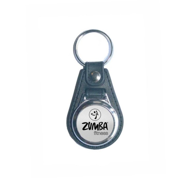 PORTE CLÉ  SIMILI  CUIR  et métal personnalise logo  Zumba  Fitness grenoble