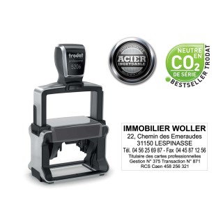tampon encreur entreprise 5206 métal - 6 lignes de texte - Trodat France