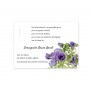 carte de deuil suite décès
remerciements de condoléances bouquet de fleurs violettes.