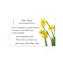 Remerciements décès aux Narcisses jaunes BOUQUET DE FLEURS sur carte de décès Grenoble