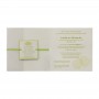 INVITATION  MARIAGE 2 FEUILLAGE  VERTS  ANIS NATURE  ETIQUETTE PREMON RUBAN VERT