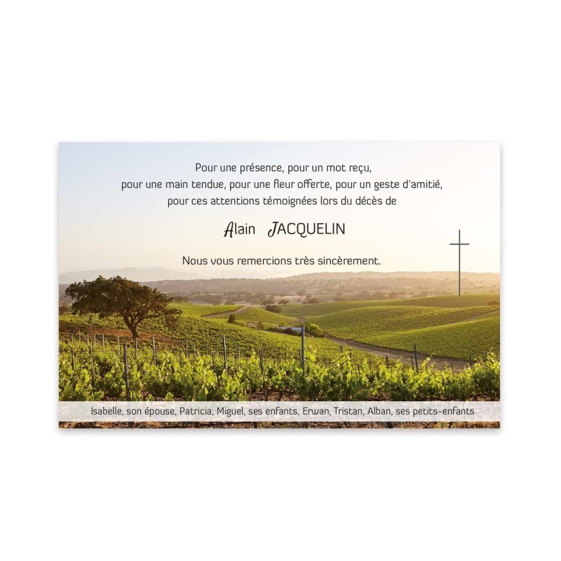 Cartes De Remerciements Décès - Lot De 10 Cartes + Enveloppes - Visuel Nature - Format A6 (10,5x14,8 Cm) - Papier Premium 300g/m²
