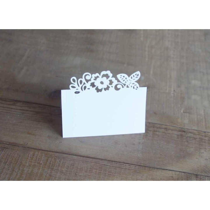 MARQUE-PLACE HAUT DE GAMME SYDNEY chevalet  ajoure de fleur et feuillage naturel