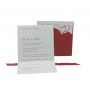 INVITATION DE mariage, POCHETTE rouge passion tagué du OUI ! 2 cœurs en 3D A GRENOBLE