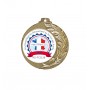 Médaille D’OR du DEVOUEMENT ET COURAGE  marquage COULEUR 
 DOME EN RESINE EN RELIEF   pour  service rendu