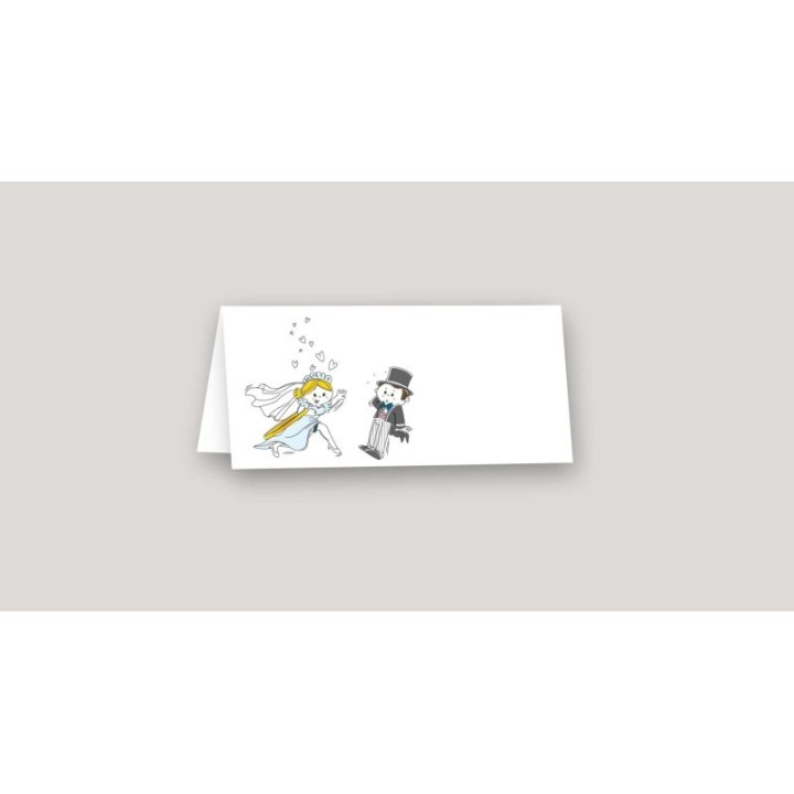 Marque-place invite modèle  STYWAI  HUMOUR,  la marié voulait se marier