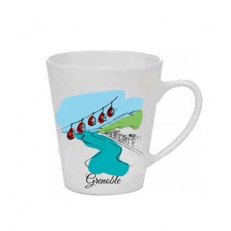 Tasse conique customisée souvenir de Grenoble