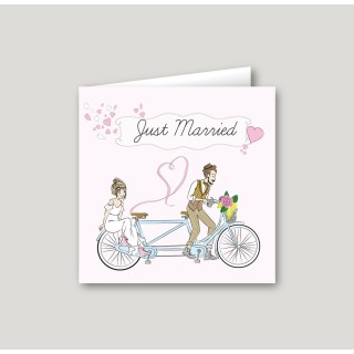 FAIRE PART MARIAGE  COMTEMPORAIN  BY TANDEN LES AMOUREUX EN VELO ET ENVOL DE COEURS
