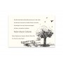carte remerciements décès arbuste chêne esquisse noire et blanc et traversée d'un pont en bois