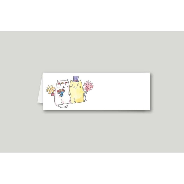 MARQUE PLACE  2 PETITS CHATONS LES MARIES moderne design HUMOUR ET COLORE