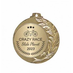 Médaille D’OR CYCLISTE GRAVÉE, récompense  le sportif, la course cycliste