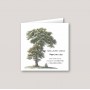 Carte de vœux  arbre chêne et racine paysage nature, partageons des idées fortes et des projets solides
