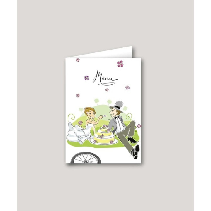 carte menu mariage les maries dans la nature TOURMALET,