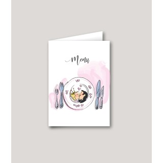 carte menu personnalise mariage humour Louison