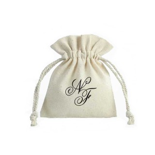 POCHON TOILE a dragée  SAM, personnalise marquage sérigraphie