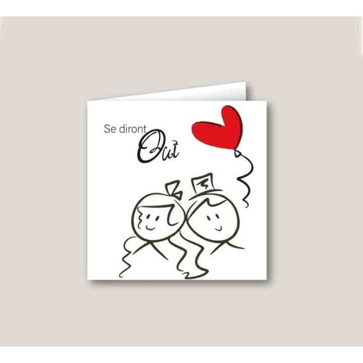 FAIRE PART MARIAGE humour, dessin rigolos des maries SARRANZA,