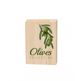 trophée en bois NATUREL DESIGN rameau olivier