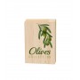 trophée en bois NATUREL DESIGN rameau olivier