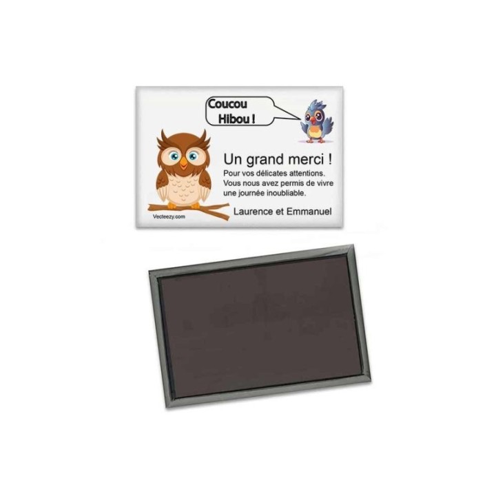 Magnets REMERCIEMENTS de frigo personnalisé cadeau mariage