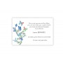 CARTE REMERCIEMENTS DÉCÈS, ENVOLEE DE PAPILLON BLEU www.imprimeur-graveur-des-alpes.fr
