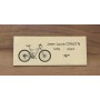 plaque de columbarium  dorée, plaque funéraire pour cycliste, vélo gravée a Grenoble, plaque adhésive