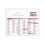 Calendrier personnalise FORMAT A5, 2 faces , 6 mois par face