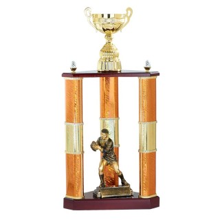 coupe trophee personnalise avec  figurine de boxe