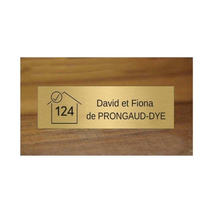 PLAQUE DOREE GRAVEE, porte, boite a lettres, imprimeur-graveur-des-alpes.fr