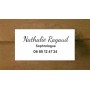 plaque gravée PVC  blanc lettres noires 14x7 cm  pro.  Sophrologue
