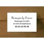 plaque gravée PVC  blanc lettres noires 14x7 cm , soins énergétiques