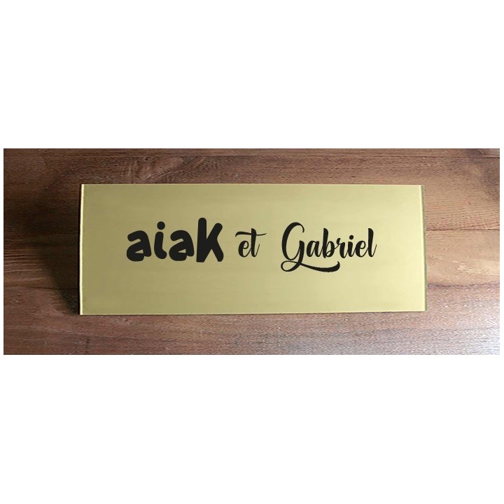 PLAQUE DE PORTE  ASSOCIATION PLEXIGLAS OR  GRAVEE A GRENOBLE