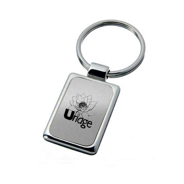 Porte-clé métal RECTANGULAIRE   personnalise par une gravure  cadeau raffine