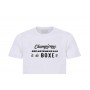 T-shirt blanc blanc du CHAMPION   
DE BOXE