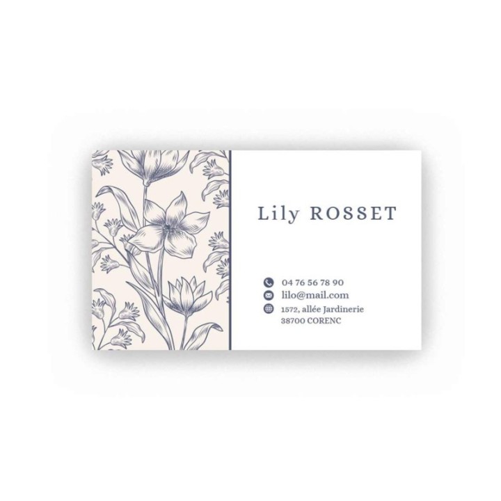 CARTE DE VISITE DESIGN FLORAL MODERNE